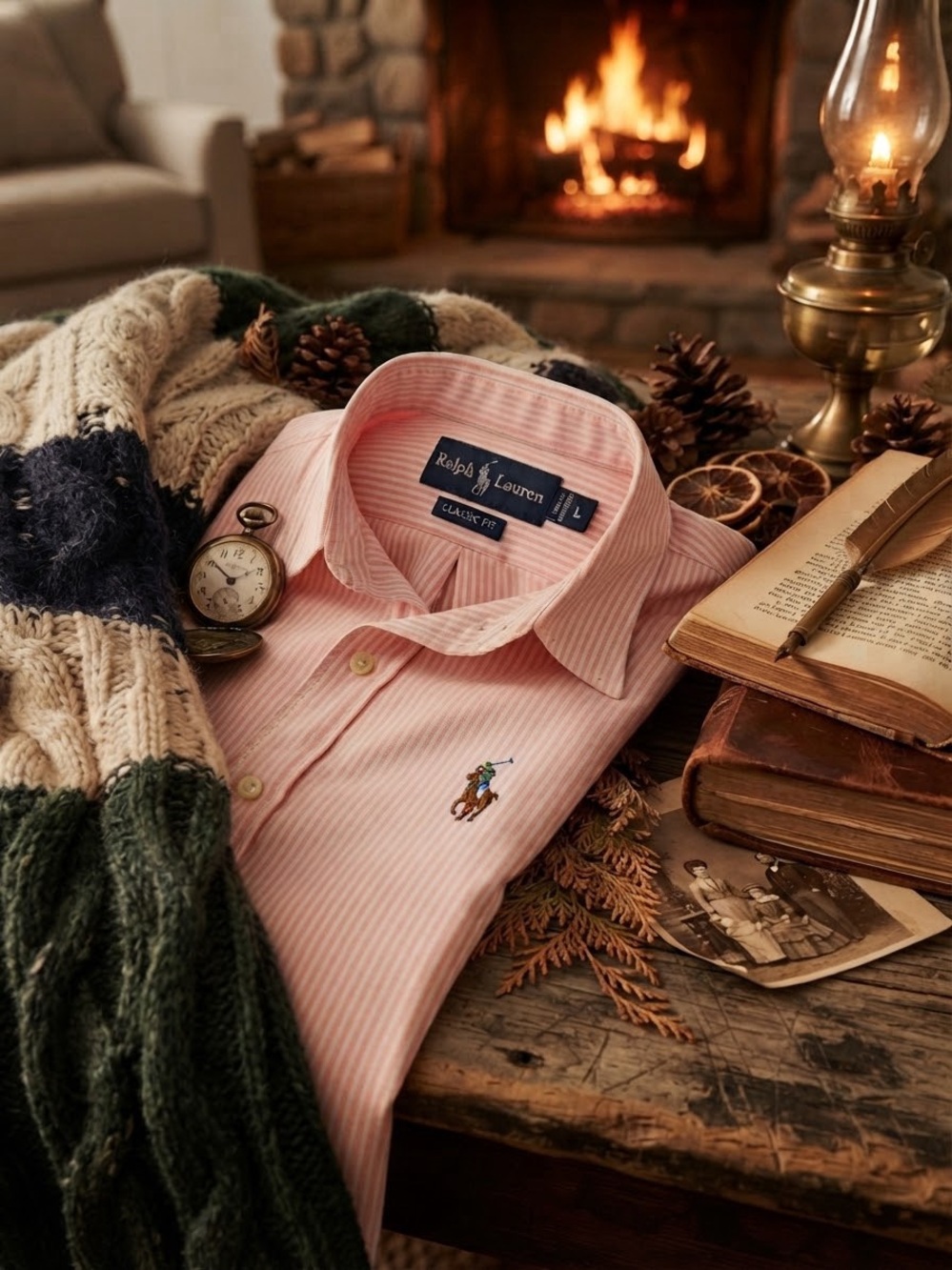 Ralph Lauren Pink Begal Stripe Button-Down Shirt
